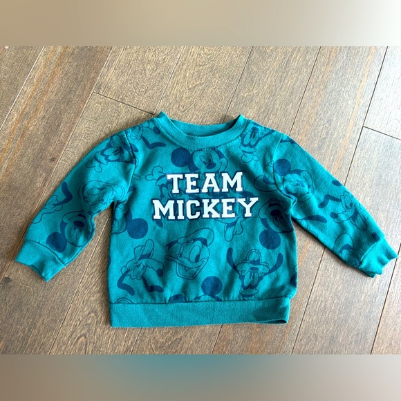 ❤️4 for $25❤️ Disney team Mickey top‎ size 12-18 months - Picture 1 of 2